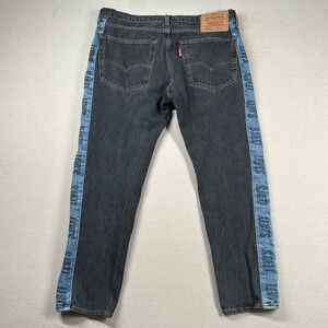 Levi's Premium Jeans‎ Mens 36x28 Hi-Ball Tape Side Logo Cut Sew Denim Crop